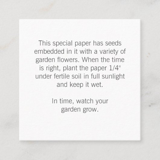 Instructions sur les étiquettes de cadeaux (Devant)