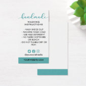 Instructions turquoises pour le lavage artisanal m (Bureau)