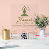 Instructrice de Yoga Esthétique Carte de Visite en (Mariage)