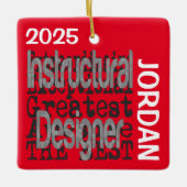 Instructureel Designer Buitengewoon CUSTOM Keramisch Ornament (Voorkant)