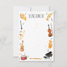 Instrument en Muziek Dank u Nota Briefpapier