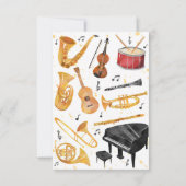 Instrument et musique Merci Note Papeterie (Dos)