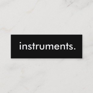 instrumenten. mini visitekaartje