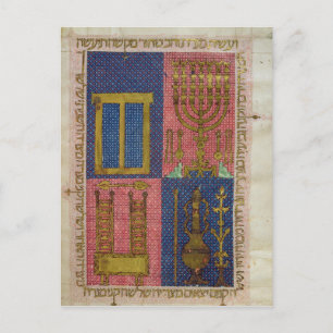 Instrumenten van de tempel briefkaart