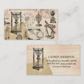 Instrumenten van het uur van steampunk visitekaartje (Voorkant / Achterkant)