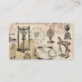 Instrumenten van het uur van steampunk  visitekaartje