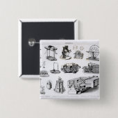 Instrumenten voor de detectie en het gebruik van vierkante button 5,1 cm (Voorkant /achterkant)