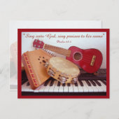 Instruments de musique ~ Chantez Louanges ! Carte  (Devant / Derrière)