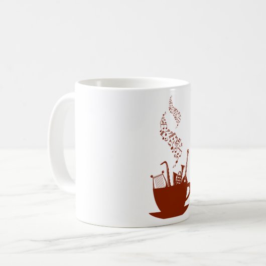 Instruments De Musique Et Notes Mug (Devant gauche)