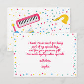 Instruments de musique merci pour la fête d'annive (Devant / Derrière)