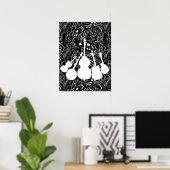 INSTRUMENTS DE MUSIQUE POSTER blanc (Bureau à domicile)