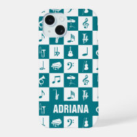 Instruments de musique turquoise et blanc personne