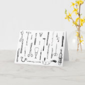 instruments médicaux anciens carte de voeux (Fleur jaune)