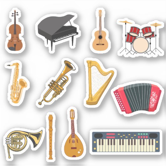 INSTRUMENTS MUSICAUX STICKERS (Devant)