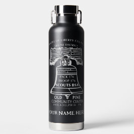 Insulated Water Bottle - Black (Personalized) Waterfles