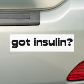 insuline bumpersticker (Op auto)