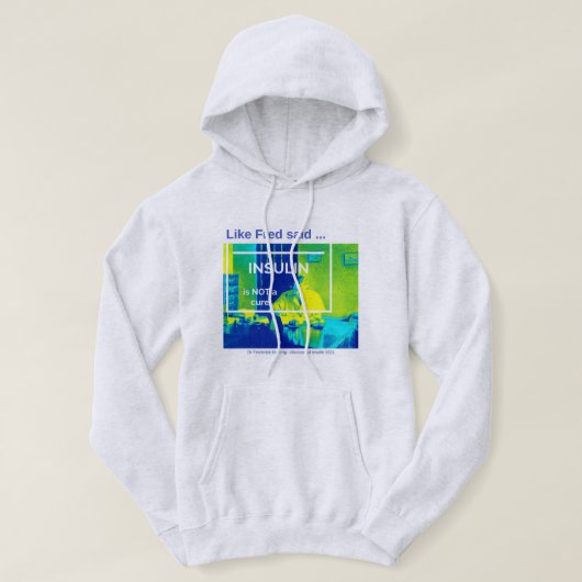 Insuline is geen remedie - thermisch hoodie (Design voorkant)