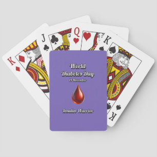 Insuline Warrior. Werelddiabetesdag. Pokerkaarten