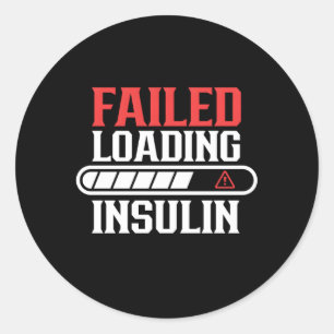Insulinepatiënt Diabetische diabetes was niet gela Ronde Sticker