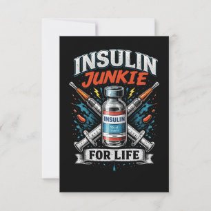 Insulineverslaafde voor het Leven Bedankkaart