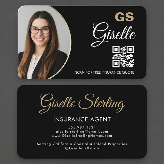 Insurance Agent Photo QR Code  Visitekaartje