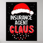 Insurance Agent Santa Claus Christmas Matching Cos Poster (Voorkant)