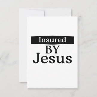 Insured By Jesus Christian Faith Encouragement Kaart