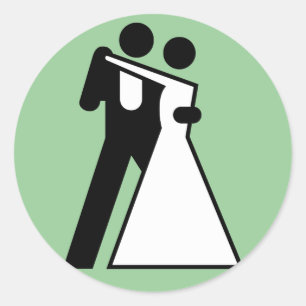 Int. voor Bride & Groom Ronde Sticker