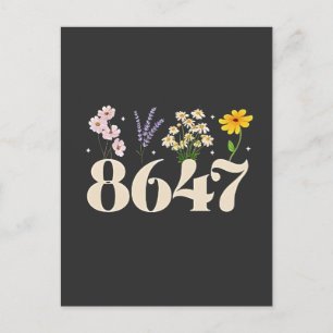 Intage 8647, Anti Trump, Floral Feminist, Subtiel Aankondigingskaart