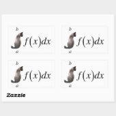 Integral cat rechthoekige sticker (Vel)