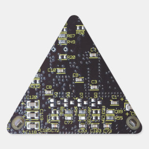 Integrated Circuit Board Gift Label Driehoek Stick