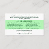 Integratieve gezondheidszorg - Functionele geneesk Visitekaartje (Achterkant)