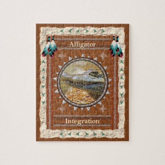 Intégration Alligator - Puzzle avec boîte-cadeau  (Vertical)