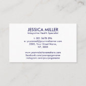 Integrative Healing Cross-functionele geneeskunde Visitekaartje (Achterkant)