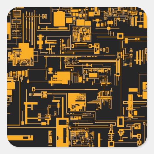 Integreer 1.0 Oranje vierkante Sticker (Voorkant)