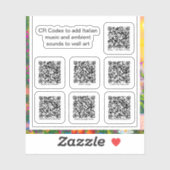 Intégrer musique et sons italiens Stickers QR Code (Feuille)