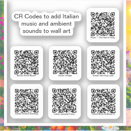 Intégrer musique et sons italiens Stickers QR Code (Devant)