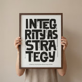 Intégrité comme stratégie - Impression de typograp