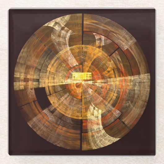 Integriteit Abstracte kunst Glazen Onderzetter (Voorkant)