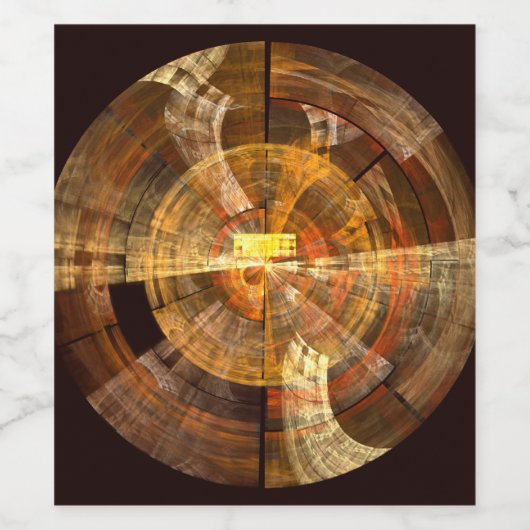 Integriteit Abstracte kunst Wijn Etiket (Enkel label)