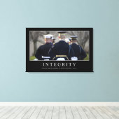 Integriteit: Inspirerend prijsopgave Canvas Afdruk (Insitu (Houten vloer))