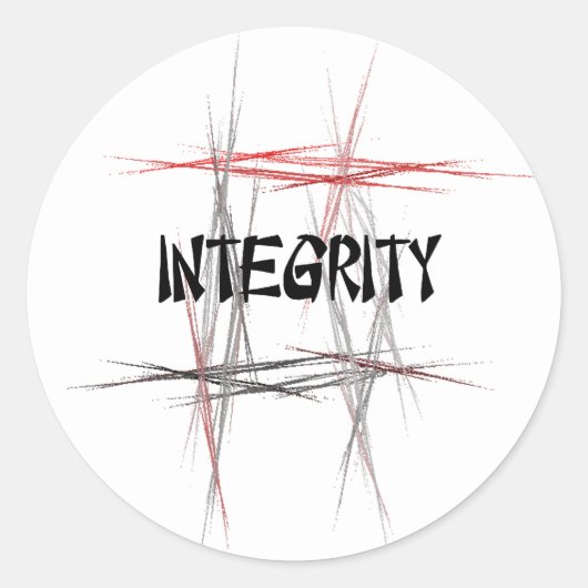Integriteit krijgskunst ronde sticker (Voorkant)