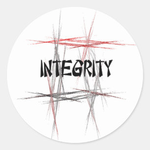 Integriteit krijgskunst ronde sticker