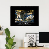 INTEGRITEIT Motivatie WOLF Art Print (Thuiskantoor)