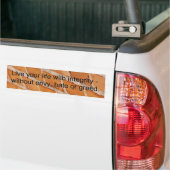 Integriteit op Brick-Bumpersticker Bumpersticker (Op Truck)