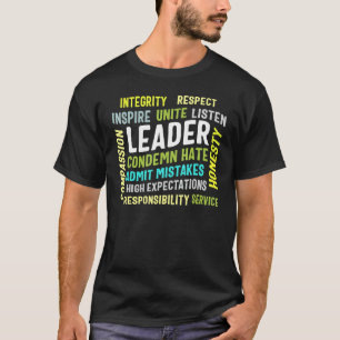 Integriteit van lederleider Eenvoudig beheer Insp. T-shirt