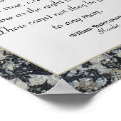 Integrity Shakespeare Quote Values Honor Granite Poster (Hoek)