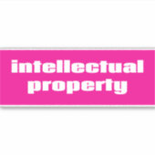 Intellectuele eigendom sticker (Voorkant)