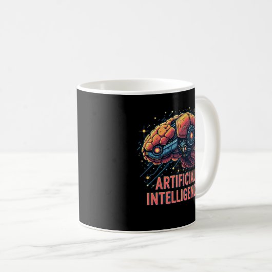 Intelligence artificielle Brain Coffee Mug (Devant droit)