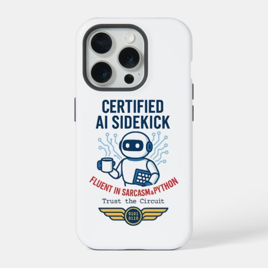 Intelligence Artificielle Sidekick Drôle Design (Verso)